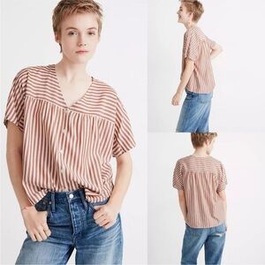 Madewell Rhyme Button Front Top Stripes | Size M